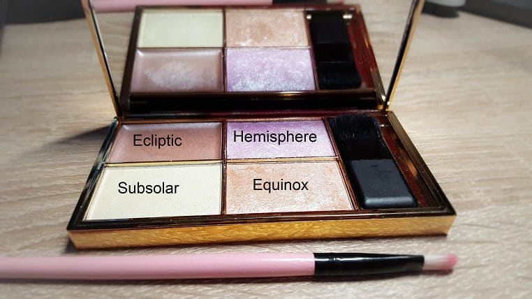 Beschriftung der Farben der Sleek Palette