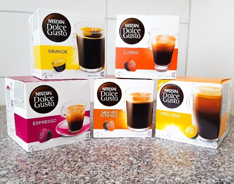 Dolce Gusto Kapseln verschiedene Kaffeespezialitäten