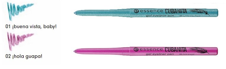 Gel Eyeliner essence zwei Farben Cubanita LE 01 und 02 Gel Eyeliner essence LE Cubanita