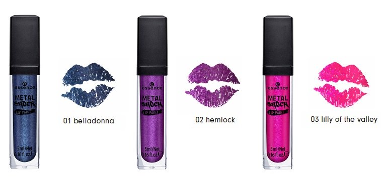 essence metal shock lip paint 01, 02, 03 limited Edition