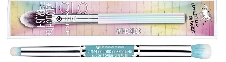 essence 2in1 colour correcting & contouring brush + hololighter brush essence 2in1 colour correcting & contouring brush + hololighter brush