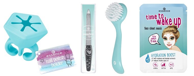 essence little helpers – nail polish holder & sapphire file & time to clean face cleansing brush & time to wake up face sheet mask essence little helpers - nail polish holder & sapphire file & time to clean face cleansing brush & time to wake up face sheet mask