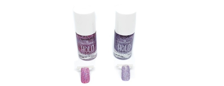 Holo Shine Nagellack essence mit Swatches 04 & 05 Holo Shine Nagellack essence mit Swatches 04 & 05
