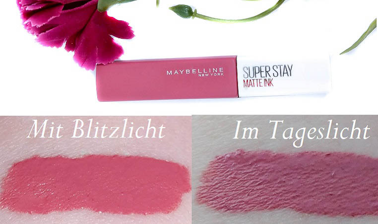 Maybelline Superstay Matte Ink Lipstick 15 Lover mit Swatches