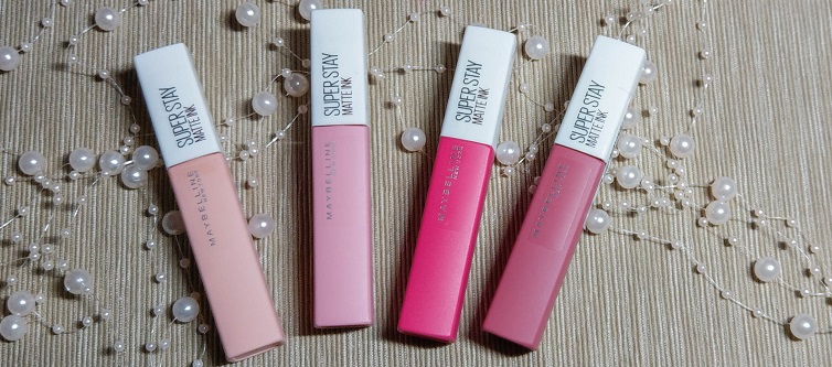 Superstay Matte Ink Lipsticks in den Farben 05,10,15 und 30 von Maybelline