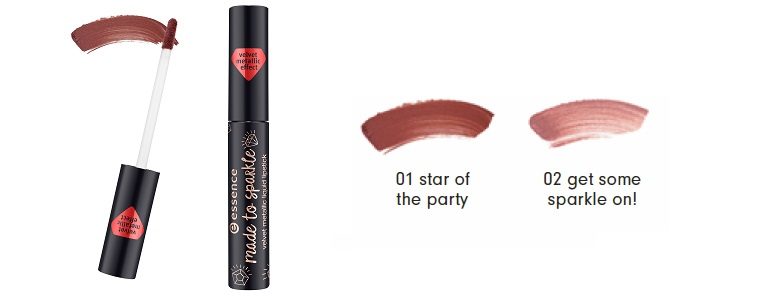 essence limited Edition made to soarkle velvet metallic liquid lipstick 01 02
