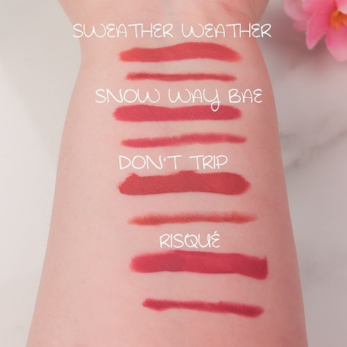 Swatches Kylie Cosmetics Matte Lip Kits